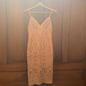 Lace overlay dress